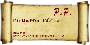 Pinthoffer Péter névjegykártya